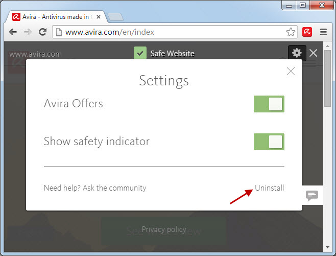 avira browser safety extension chrome